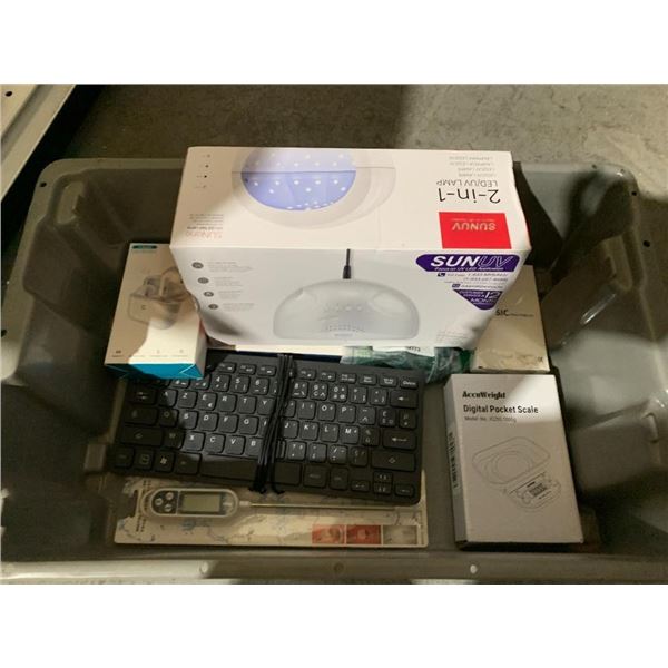 Bin Lot of Assorted Electronics - Bin Included