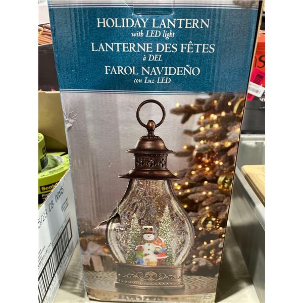 Snowman Holliday Lantern with LED Lights