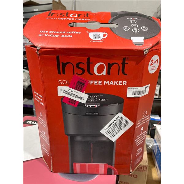 Instant Solo Multi Size Cup -Coffee Maker - Uses Ground Coffee or K-Pods