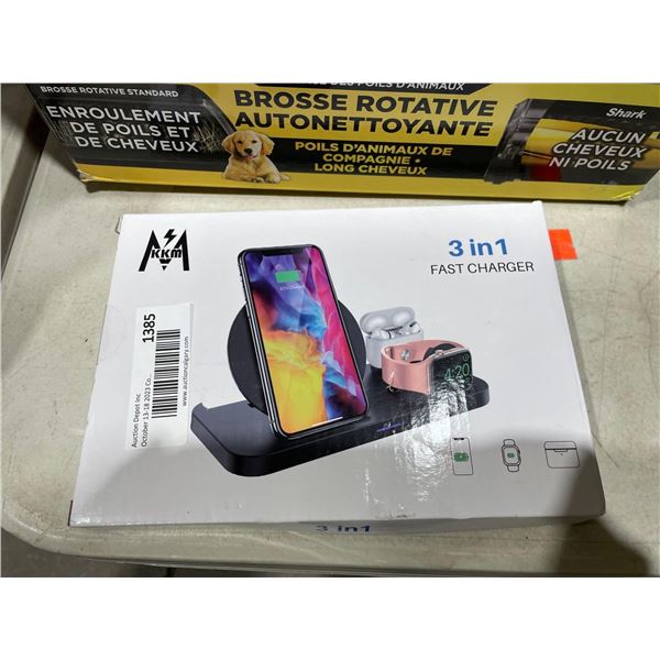 KKM 3-in1 Fast Charger for Phone, Watch & Earbuds