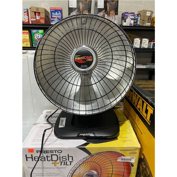 Presto Heat Dish Parabolic Electric Heater - Out of box