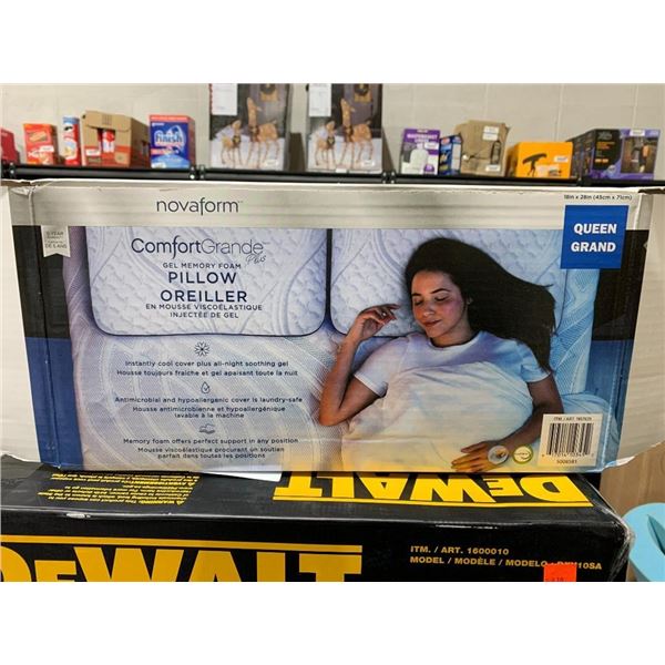 novaform Queen Size Gel Memory Foam Pillow