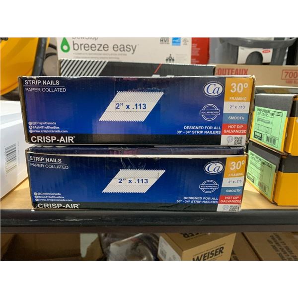 Crisp-Air 2" X .113 Paper Collated Strip Nails - Lot of 2