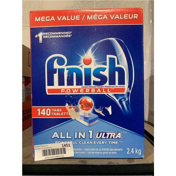 finish Ultra Powerball Dishwasher Pods PARTIAL BOX