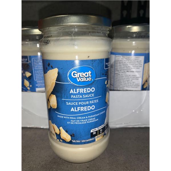 Great Value Alfredo Pasta Sauce - Lot of 12 x 410ml