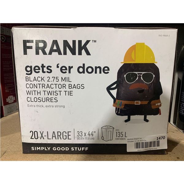 Frank Black 2.75mm 135L Contractor Garbage Bags
