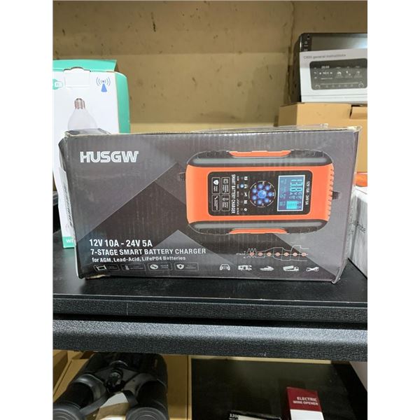 HUSGW 12V 10A - 24V 5A 7-Stage Smart Battery Charger
