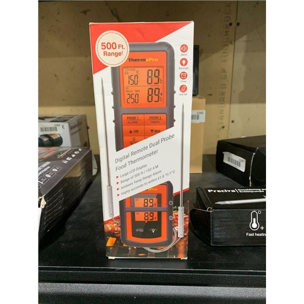 Digital Remote Dual Probe with LCD Displat, Food Thermometer - 500 foot range