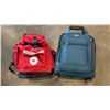 Image 1 : PARTIAL RED CROSS SAFETY KIT AND SAMSONITE CARRY ON SUITCASE IN GOOD CONDITION