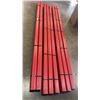 Image 2 : LOT OF 8 RED METAL DOWNPIPES AND FITTINGS, 10.5FT LONG  5.5X4 INCH