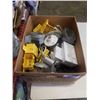 Image 2 : BOX OF ELECTRICAL ITEMS AND 4 PLASTIC ORGANIZERS