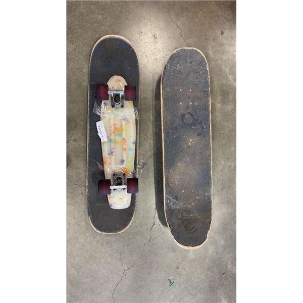 MINI LONGBOARD, SKATEBOARD, AND SKATEBOARD DECK