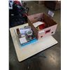 Image 1 : 2 BOXES OF 1/2" SOCKETS, EXTENTION CORDS AND FLOOD LIGHT BULBS