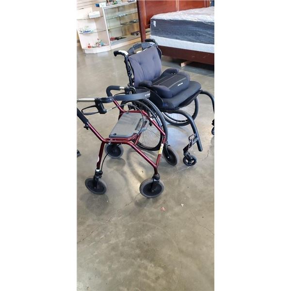 ROGUE WHEELCHAIR AND DOLOMITE FOLDING WALKER