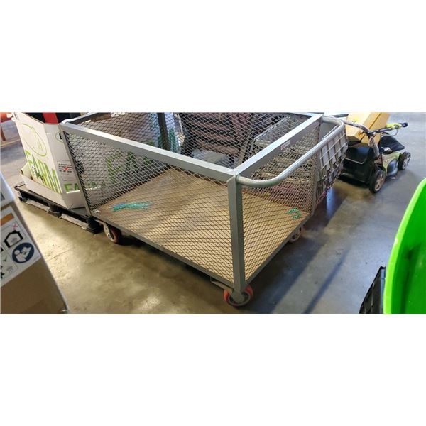 METAL CART 30 W X 48 LONG (54  INCLUDING HANDLE) X 33  H