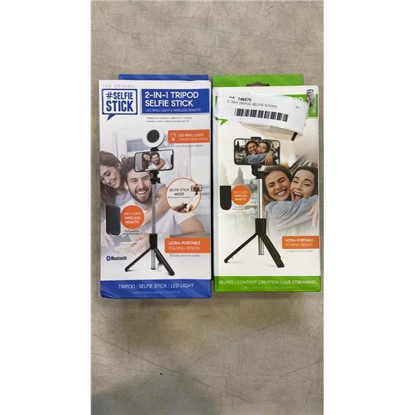 2  2IN1 TRIPOD SELFIE STICKS