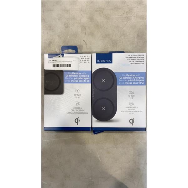 2 INSIGNIA WIRELESS CHARGING PADS - 20W AND 10W