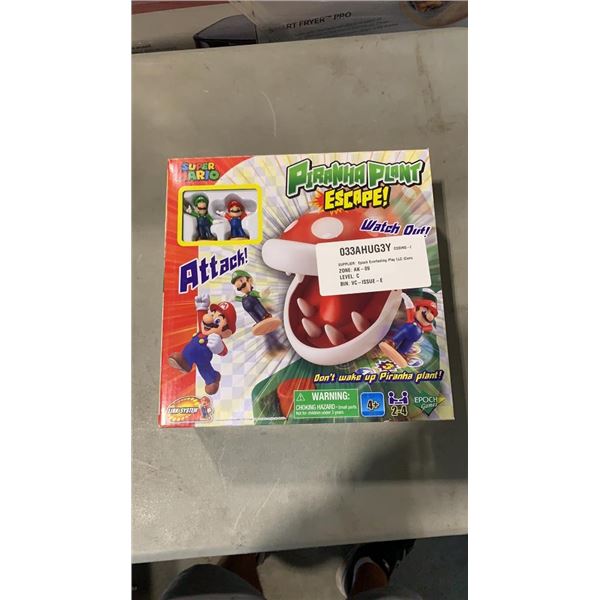 AS NEW SUPER MARIO PIRANHA PLANT ESCAPE GAME - RETAIL $29