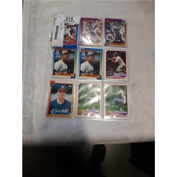 SHEET OF 9 MLB 1980 ALLSTAR COLLECTIBLE CARDS