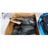 Image 2 : LOT OF ASSORTED HOODIES - SMALL MEDIUM AND LARGE AND ASSORTED SHOES AND LEATHER BOOTS