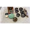 Image 1 : VINTAGE POTTERY AND BOWLS, DRIFTWOOD PIECE