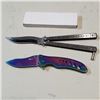 Image 1 : STAINLESS FOLDING KNIVE AND BUTTERFLY KNIFE