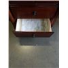 Image 8 : 3 DRAWER SIDETABLE AND FLORAL OIL PAINTING