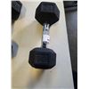 Image 2 : 12LB AND 15LB HEX DUMBELLS