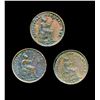 Image 2 : GREAT BRITAIN 1/3 Farthing 1827-1844. A Lot of 3 Coins Fine-Extra Fine