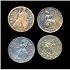 Image 1 : GREAT BRITAIN 1674-1826. A Nice Group of 4 Farthings, Fine-Extra Fine