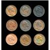 Image 1 : GREAT BRITAIN Farthings 1831-1837. A Lot of 9 Wiiliam IIII Coins Fine-Unc