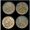 Image 2 : GREAT BRITAIN Farthings 1868-1876. A Lot of 4 Victorian Coins Very Fine-Extra Fine