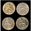 Image 1 : GREAT BRITAIN Farthings 1881-1895..A Lot of 4 Victorian Coins Extra Fine