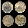 Image 2 : GREAT BRITAIN Farthings 1881-1895..A Lot of 4 Victorian Coins Extra Fine