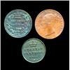 Image 1 : GREAT BRITAIN Partial Farthings 1844-1866. A Lot of 3 Coins Fine-Extra Fine