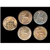 Image 1 : GREAT BRITAIN Half Penny 1884-1909. A Lot of 5 Coins Very Good-Unc