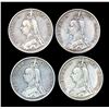 Image 2 : GREAT BRITAIN Double Florins 1887-1890. A Date Set of 4 Coins Fine-Very Fine