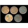 Image 1 : CANADA Token 1825-1838. A Lot of 5 Lower Canada Pieces
