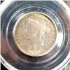 Image 2 : CANADA 25 Cents 1872 H Obv.2 L2 Victoria CCCS Mint State