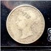 Image 2 : CANADA 50 Cents 1871 Re-cut V CCCS Fine