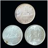 Image 1 : CANADA $1.00 1935-1936. A Trio of George V Dollars Extra Fine-Unc