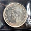 Image 2 : CANADA $1.00 1947 Pointed 7 George VI CCCS Almost Uncirculated