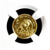 Image 1 : CHINA 5 Yuan Large Date 1990 1/20 Gold Panda NGC Mint State