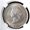Image 2 : HONG KONG Silver Dollar 1868 Victoria NGC Almost Uncirculated