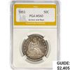 Image 1 : 1853 Seated Liberty Half Dollar PGA MS60 ARWS&Rays