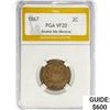 Image 1 : 1867 Two Cent Piece PGA VF20 DDO