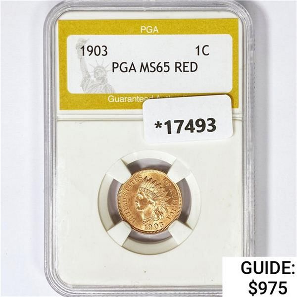 1903 Indian Head Cent PGA MS65 RED