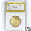 Image 1 : 1907 $10 Gold Eagle PGA MS63