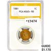 Image 1 : 1881 Indian Head Cent PGA MS65+ RB