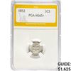 Image 1 : 1852 Silver Three Cent PGA MS65+
